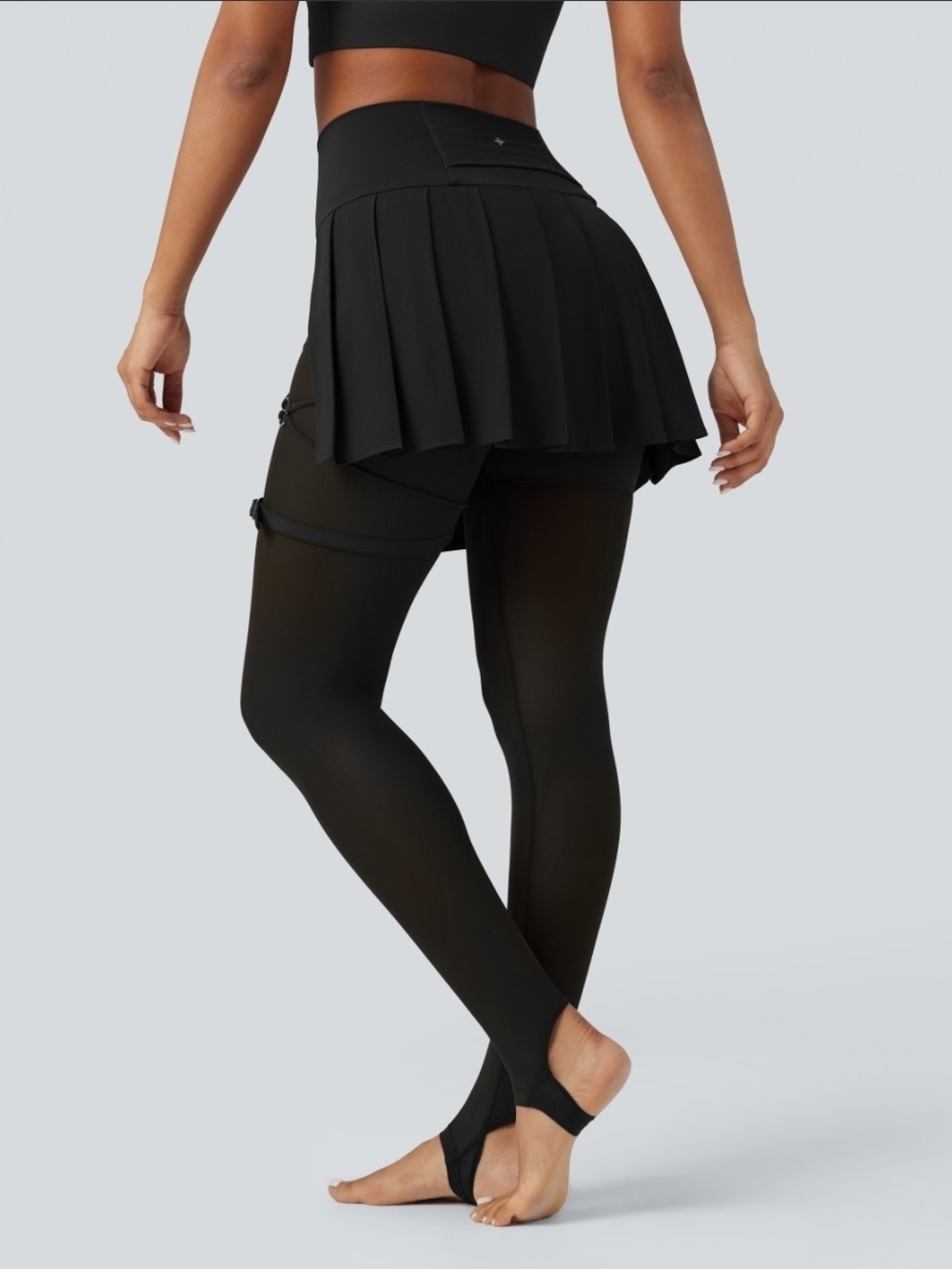 Halara Breezeful High Waisted Pleated 2-in-1 Leggings With Skirt L P